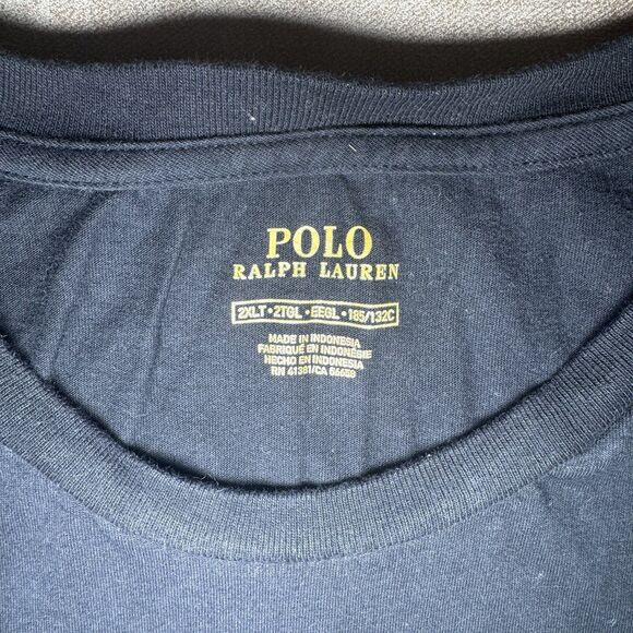 Polo Ralph Lauren Mens BLACK Crew Neck T Shirt 2XLT Embroidered Pony Logo - Picture 3 of 5